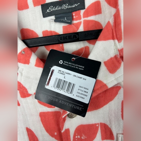 Eddie Bauer Carry On Camp Oversised Men Shirt Button Down Size L - Picture 6 of 9